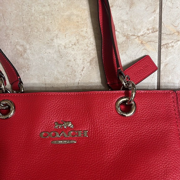 Coach Red Handbag. Used twice. In great condition. - Picture 4 of 11